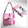 Pink Baby Travel Diaper Bag with Bassinet and Mosquito Net &ndash; 3-in-1 Portable Baby Bed, Changing Station, and Diaper Organizer &ndash; Baby Diaper Backpack