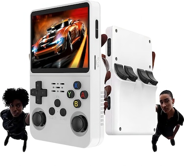 Portable Video Game Console with 128GB TF Card &ndash; Built-in 10,000+ Retro Games, 3.5-Inch IPS Screen, Handheld Gaming Console for On-the-Go Fun
