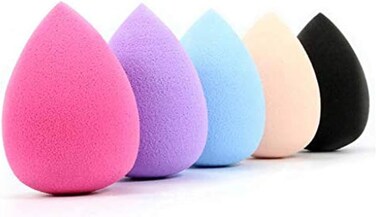 Makeup Sponge Set &ndash; 5 Pcs Beauty Blender Sponges for Flawless Application of Liquid, Cream &amp; Powder   Soft, Latex-Free Blending Sponges for Foundation, Contour, Highlight