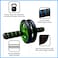 Double Ab Roller Wheel with Knee Pad &ndash; Core Abdominal Exercise Equipment for Home Gym Workouts, Non-Slip Handles &amp; Smooth Dual-Wheel Design  (Green)
