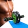 Double Ab Roller Wheel with Knee Pad &ndash; Core Abdominal Exercise Equipment for Home Gym Workouts, Non-Slip Handles &amp; Smooth Dual-Wheel Design  (Green)

