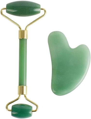 Face Roller &amp; Lifting Jade Scraper &ndash; Manual Bidirectional Jade Roller Massager for Face, Body &amp; Foot &ndash; Natural Facial Massage Tool for Skin Tightening, Lifting &amp; Relaxation
