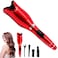 Automatic Hair Curler &ndash; Rotating Curling Wand with Extended Ceramic Barrel, Fast Heating, Anti-Tangle, Auto Shut-Off, Dual Voltage, Red &ndash; Salon Quality Curls at Home
