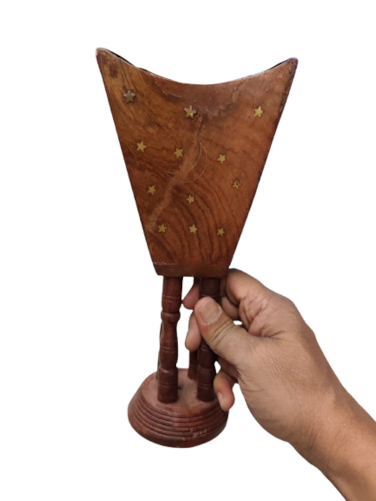 مبخرة خشبية مصنوعة يدويًا - حامل بخور تقليدي لتعطير المنزل والديكور - مبخرة لوبانداان بهاخور للتأمل والعلاج بالروائح والاسترخاء