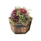 Rustic Wooden Bucket Flower Pot Barrel Planter with Handle &ndash; Decorative Wooden Garden Planter for Home, Patio, and Outdoor Garden Decor
