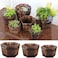 Rustic Wooden Bucket Flower Pot Barrel Planter with Handle &ndash; Decorative Wooden Garden Planter for Home, Patio, and Outdoor Garden Decor
