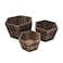 Rustic Wooden Bucket Flower Pot Barrel Planter with Handle &ndash; Decorative Wooden Garden Planter for Home, Patio, and Outdoor Garden Decor
