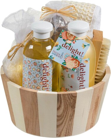 دلو خشبي صغير للزراعة - وعاء معلق جميل للاستخدام الداخلي والخارجي مع براعم اصطناعية، وحامل نباتات على حافة النافذة، ووعاء معلق مزخرف كبير