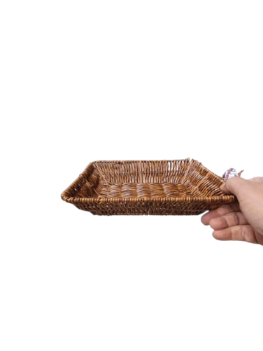 Multi-Purpose Square Fruit &amp; Bread Basket &ndash; Supermarket Fruit and Vegetable Display Storage Box &ndash; Ideal for Snacks, Bakery Goods, and Kitchen Organization
