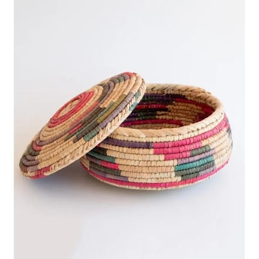 Hand Woven Roti Basket &ndash; Natural Storage Basket for Chapati, Bread, and Food &ndash; Eco-Friendly Handmade Basket for Kitchen and Dining Table

