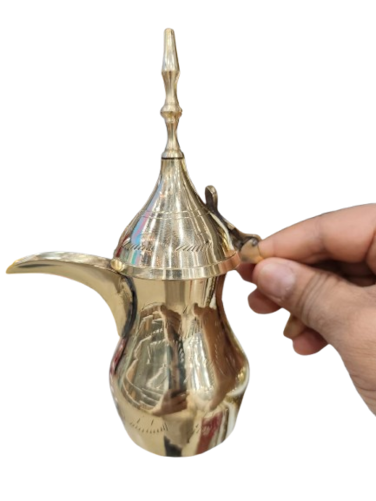 Arabic Coffee Pot Dallah &ndash; Traditional Decorative Saudi Style Coffee Maker/Kettle &ndash; Vintage Middle Eastern Design for Home, Kitchen, Ramadan, Eid, and Gift Decor
