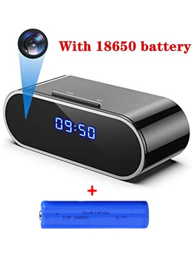 Generic,HD Wifi Secret Clock Mini Camera IR Night Vision Motion Detect Digital Clock APP Remote Monitoring Camcorder.