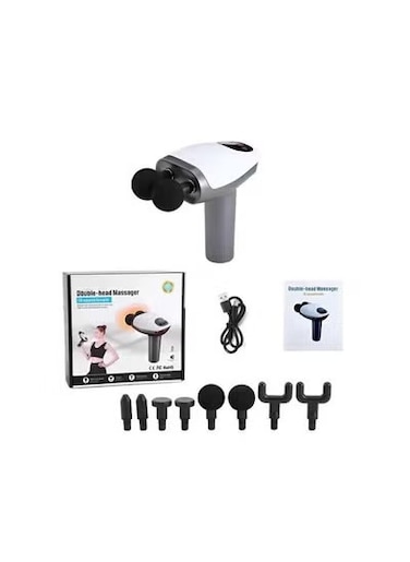 Rechargeable Double Massager Powerful Cordless Full Body Massager With Dual Heads Portable Design For Deep Tissue Relaxation And Pain Relief.