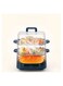 Electric Foldable Food Steamer Multi-Function Steam Box Household Large-Capacity Breakfast Machine Smart Appointment 3 Tier Stackable Baskets For Rice Vegetables Meat Fish.