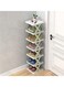Shoe Rack Shoe Organizer 5 Tiers For Closet Narrow Plastic Shoe Rack Storage Organizer For Entryway Space Saving Shoe Stand Cabinet For Bedroom Cloakroom Hallway Garage