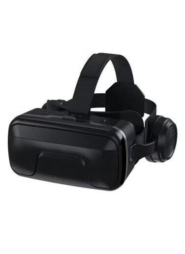 Helmet 3D Glasses Virtual Reality Headset For Smartphones With Integrated Headphones And Viar Binoculars For Video Games