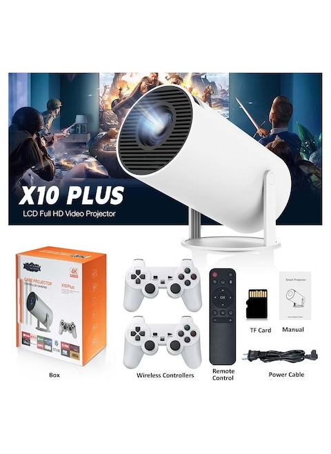 Plus Retro Game Console With Projector 4K HD Retro Game Projector With 2 Wireless Controllers HDMI Output WIFI