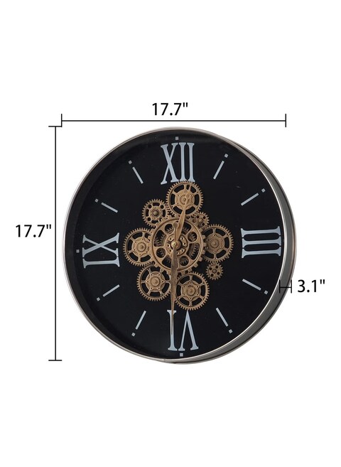 Gear Wall Clock Modern, Decorative Wall Clocks Battery Operated, Large Silent Wall Clock