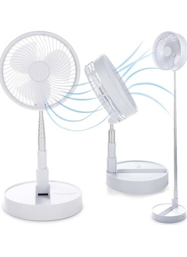 Table &amp; Stand Fan, Rechargeable Battery, 7200mAh, Quiet, Portable