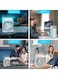 Personal Air Cooler Portable Air Conditioner Fan Mini Evaporative Cooler With 7 Colors LED Light 1/2/3 H Timer 3 Wind Speeds And 3 Spray Modes For Your Desk White