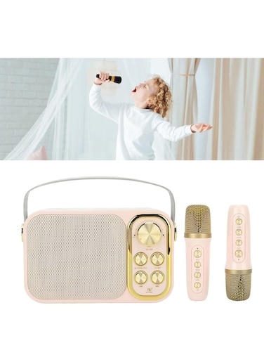 Mini Karaoke Machine For Kids With 2 Wireless Microphone Portable Bluetooth Speaker Kids Karaoke Machine To Sing Anywhere For Girls Ideal For Party Birthday Family Meeting