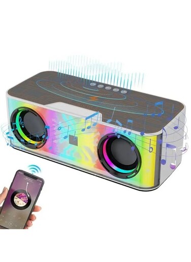 Bluetooth Speaker With Led Light Louder Volume Durable Loud Outdoor Speaker For Travel Sport Deep Bass Basser Portable