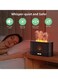 3D Flame Essential Oil Diffusers Flame Air Diffuser Ultrasonic Humidifier Portable Noiseless Aroma Diffuser For Home Office Or Yoga Essential Oil Diffuser With No Water Auto Off Protection