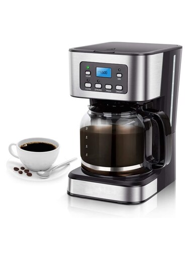 Coffee Maker, Drip Coffee Machine Timer with Kettle for Family for Cafe for Coffee Lover