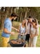 Charcoal Grill, Stainless Steel BBQ Charcoal with Wheels and Storage Holder for Camping, Picnic, Barbecue