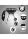 Charcoal Grill, Stainless Steel BBQ Charcoal with Wheels and Storage Holder for Camping, Picnic, Barbecue