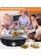 Electric Crepe Maker Griddle Multifunctional Nonstick Grill Pan Adjustable Temperature Control for Fast Cooking