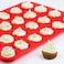 Silicone Muffin Pan Set &ndash; 12 Cup Regular &amp; 24 Cup Mini Cupcake Baking Tray .