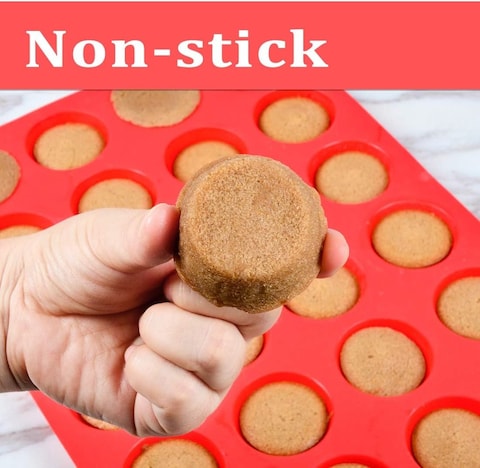 Silicone Muffin Pan Set &ndash; 12 Cup Regular &amp; 24 Cup Mini Cupcake Baking Tray .