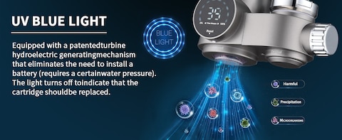 LED Display Faucet Water Filter &ndash; A Compact Tap Water Filtration System Designed for Kitchen and Bathroom Use.