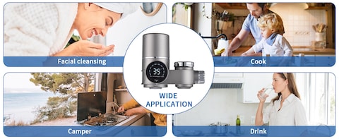 LED Display Faucet Water Filter &ndash; A Compact Tap Water Filtration System Designed for Kitchen and Bathroom Use.