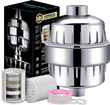 Hard Water Shower Filter &ndash; High-Pressure Showerhead Filtration System Featuring Replaceable Cartridges.