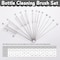 13-Piece Multi-Purpose Cleaning Brush Kit &ndash; Flexible Nylon Brushes with Hooks for Bottles, Straws, Kettle Spouts, Coffee Pots, and Keyboards.