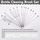 13-Piece Multi-Purpose Cleaning Brush Kit &ndash; Flexible Nylon Brushes with Hooks for Bottles, Straws, Kettle Spouts, Coffee Pots, and Keyboards.