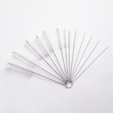 13-Piece Multi-Purpose Cleaning Brush Kit &ndash; Flexible Nylon Brushes with Hooks for Bottles, Straws, Kettle Spouts, Coffee Pots, and Keyboards.