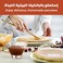 مجموعة صانعة الكريب غير اللاصقة المكونة من 6 قطع - مقلاة كريب كهربائية مع موزعات العجين والملاعق ودليل الوصفات، مثالية للكريب والفطائر والمزيد، سهلة التنظيف ومتينة