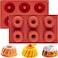 Mini Bundt Cake Pan Set &ndash; 6-Cavity Silicone Fluted Tube Cake Mold, Non-Stick Baking Pan for Bundtlettes, Cupcakes, Doughnuts, Jello, Cornbread, and Brownies, Easy Release &amp; Dishwasher Safe