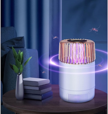 مصباح قاتل البعوض - جهاز كهربائي قوي لقتل الحشرات للاستخدام الداخلي والخارجي - طارد آمن وخالٍ من المواد الكيميائية للمنزل والتخييم والفناء