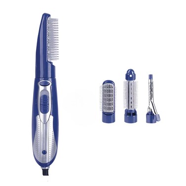 4-in-1 Hair Styler with 3 Attachments: Vent Brush, Curling Wand, Hot Air Styler   3 Heat Settings, 360&deg; Swivel Cord, Overheat Protection, 800W for Salon-Quality Styling at Home