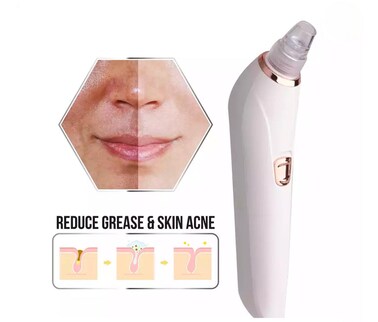 6-in-1 Pore Cleaner &amp; Skin Vacuum &ndash; Blackhead Remover, Oil &amp; Acne Reducer, Wrinkle Minimizer &ndash; Gentle Ergonomic Design, Adjustable Suction, Rechargeable Battery