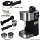 Semi-Automatic Espresso Machine for Home &amp; Office   Compact Coffee Maker with Multiple Brew Strength Options, Milk Frother, &amp; Fast Heating   Ideal for Espresso, Latte, Cappuccino