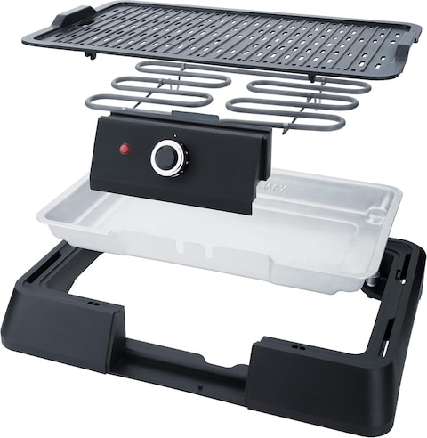 Smokeless Electric Indoor Grill &ndash; Large 15.4&quot; x 9.1&quot; Non-Stick Grill Plate &ndash; 1600W Powerful Health Grill with Adjustable Temp Control, Dishwasher-Safe