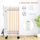 Oil Filled Radiator Heater - 2400W Portable Electric Space Heater with 3 Heat Settings, Adjustable Thermostat, Overheat &amp; Tip-Over Protection.