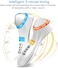 Facial Massager with Hot &amp; Cool Modes &ndash; Handheld Vibration Skin Care Device for Anti-Wrinkle, Puffiness, and Serums Absorption &ndash; Portable Face Beauty Tool for Glowing Skin (White)