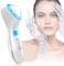 Facial Massager with Hot &amp; Cool Modes &ndash; Handheld Vibration Skin Care Device for Anti-Wrinkle, Puffiness, and Serums Absorption &ndash; Portable Face Beauty Tool for Glowing Skin (White)