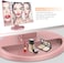Rose Gold Makeup Mirror with 21 LED Lights &ndash; 1X/2X/3X Magnification, Touch Control, Dual Power (Battery/USB), Adjustable Brightness &ndash; Portable Vanity Mirror for Makeup, Skincare &amp; Travel